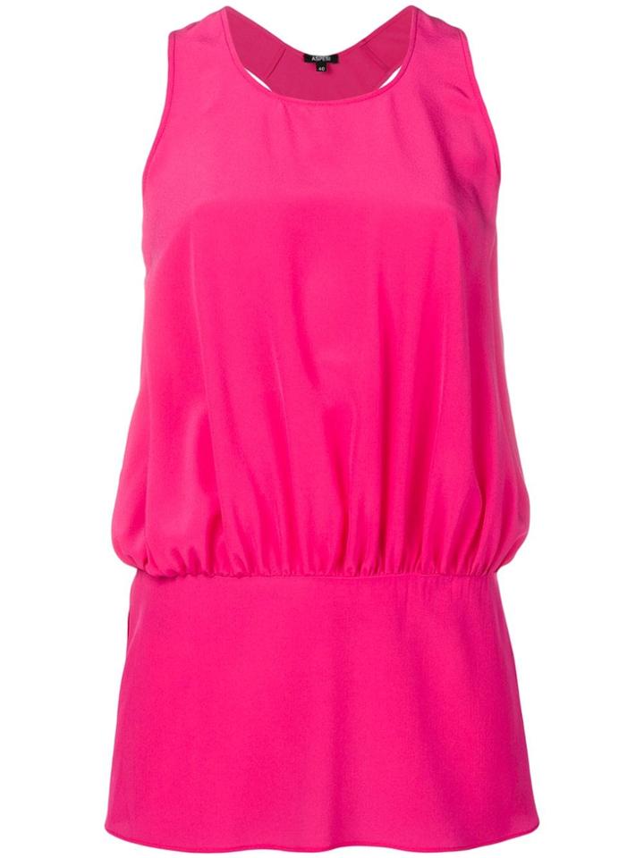 Aspesi Gathered Racer Back Vest - Pink