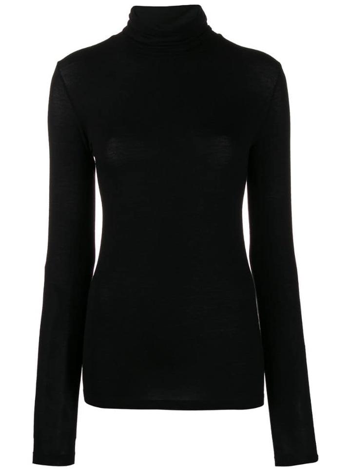 Stefano Mortari Turtle-neck Fitted Top - Black