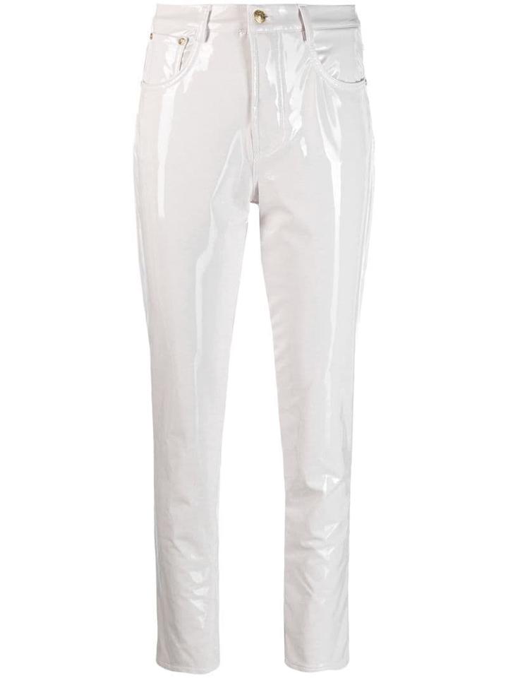 Chiara Ferragni Faux Leather Trousers - White
