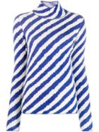 Christian Wijnants Striped Roll Neck Top - White