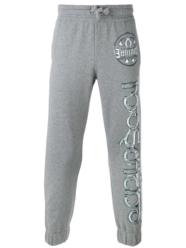 Moschino - Printed Sweatpants - Men - Cotton - L, Grey, Cotton