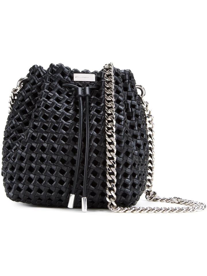 Stella Mccartney Weaved Bucket Bag, Women's, Black