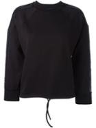 See By Chloé Mesh Insert Sweatshirt, Women's, Size: 40, Black, Cotton/polyester/spandex/elastane