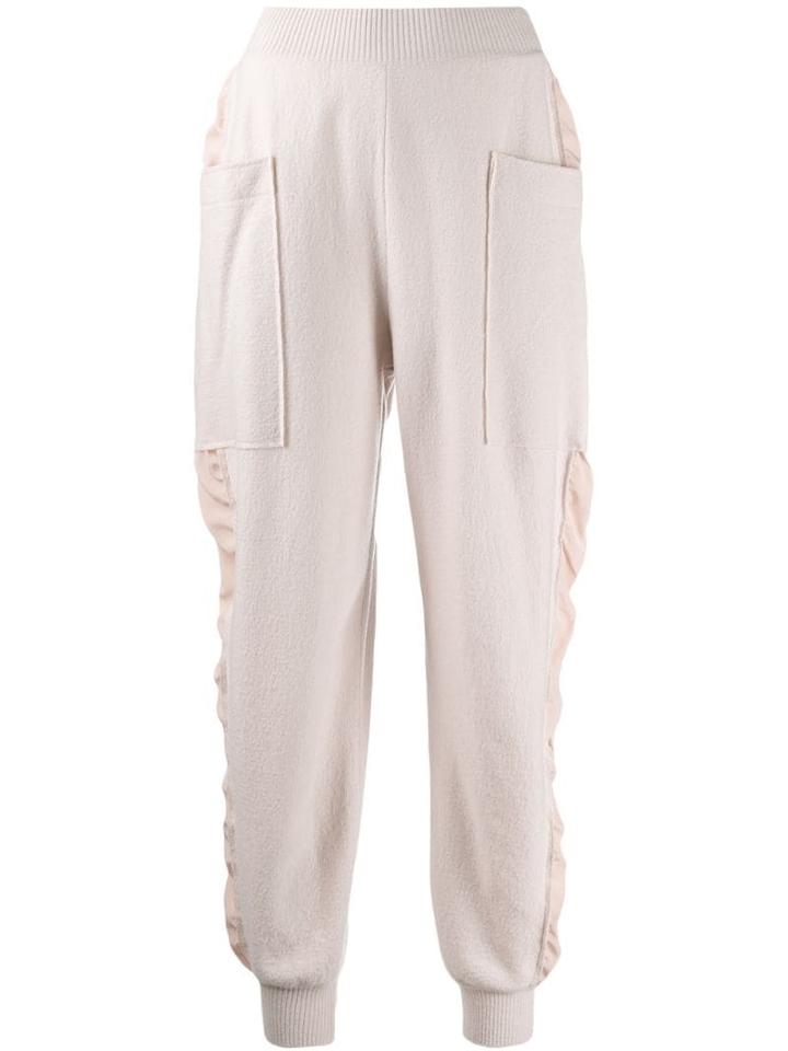 Stella Mccartney Knitted High-rise Track Pants - Pink