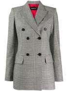 Barbara Bui Checked Double Breasted Blazer - Black