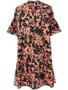 Aspesi Floral Print Oversized Dress - Yellow & Orange