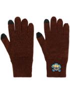 Kenzo Tiger Crest Gloves - Brown