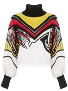 Victoria Hayes Colour-block Turtle Neck Sweatshirt - White
