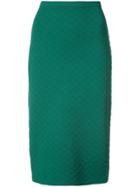 Dvf Diane Von Furstenberg Geometric Textured Skirt - Green