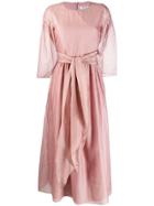 's Max Mara Belted Midi Dress - Pink