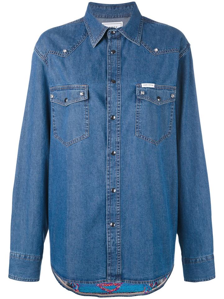 Denim Shirt - Women - Cotton - S, Blue, Cotton, Forte Couture
