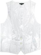 Comme Des Garçons Homme Plus Buttoned Deep Neck Vest, Men's, Size: Large, Nude/neutrals, Pvc