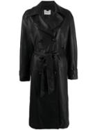 Be Blumarine Belted Trench Coat - Black