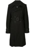 Maison Mihara Yasuhiro Double Breasted Trench Coat - Black