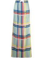 Maison Rabih Kayrouz Checked Maxi Skirt - Green