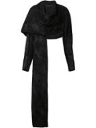 Urban Zen Draped Asymmetric Jacket, Women's, Size: Small, Black, Goat Suede