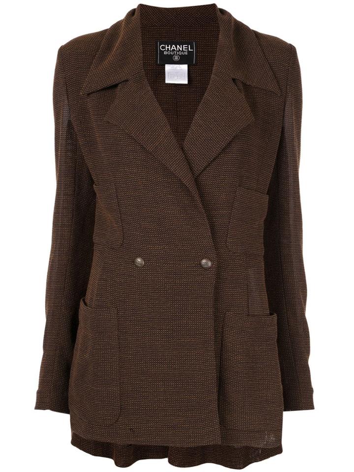 Chanel Pre-owned Long Sleeve Jacket - Brown