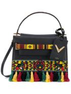 Valentino Valentino Garavani 'my Rockstud' Tote, Women's, Black, Leather/suede/acrylic/cotton