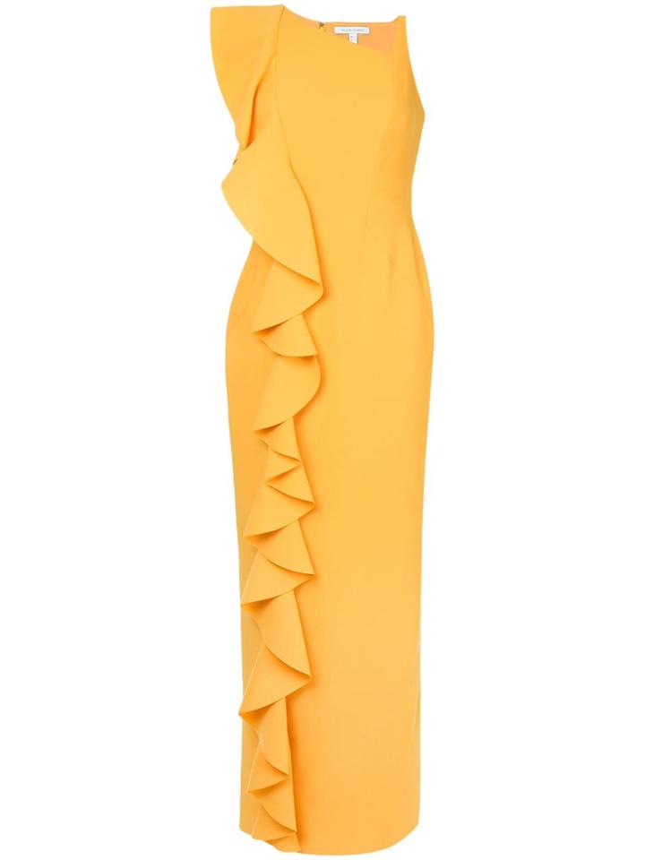 Rachel Gilbert Farah Ruffle Gown - Yellow