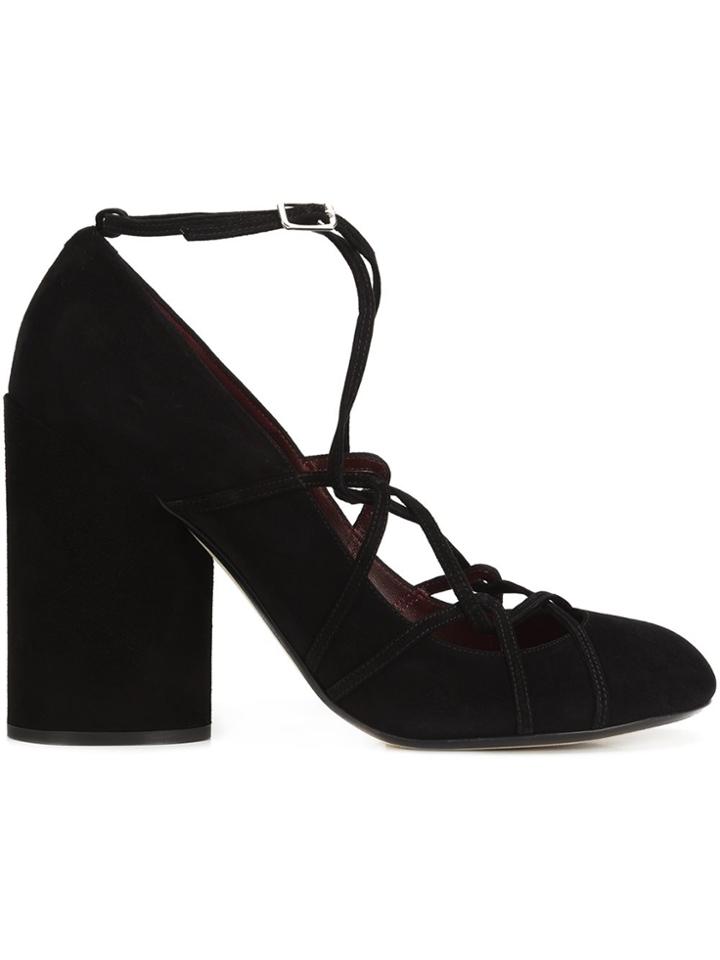 Marc Jacobs Chunky Heel Pumps - Black