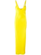 Haider Ackermann - Long Sleeveless Dress - Women - Polyester/acetate/rayon - 40, Yellow/orange, Polyester/acetate/rayon