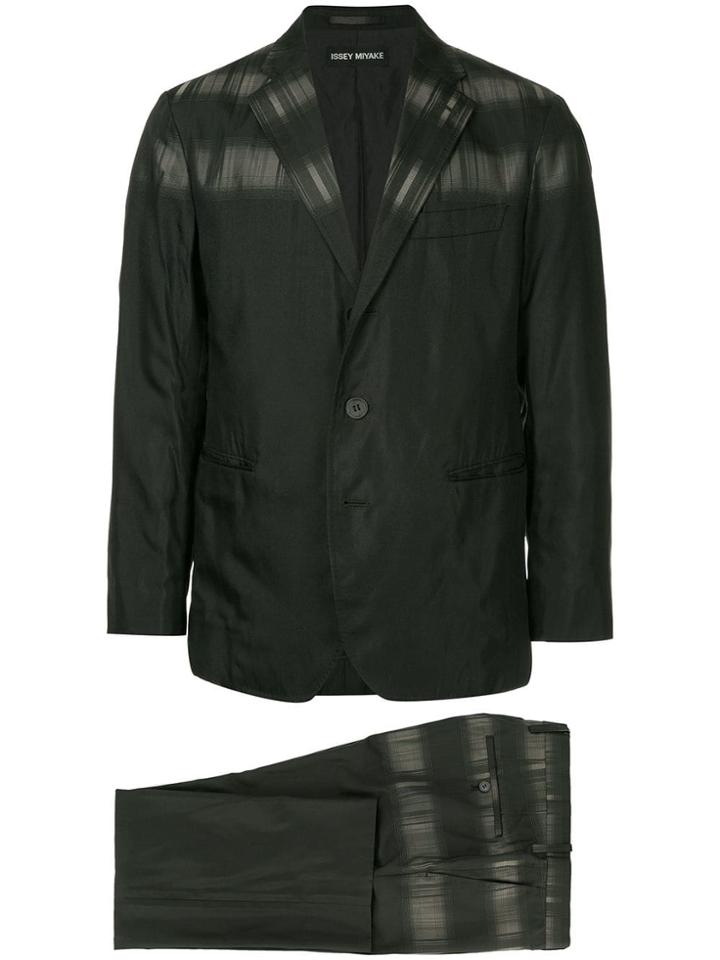 Issey Miyake Metallic Plaid Two-piece Suit - Black
