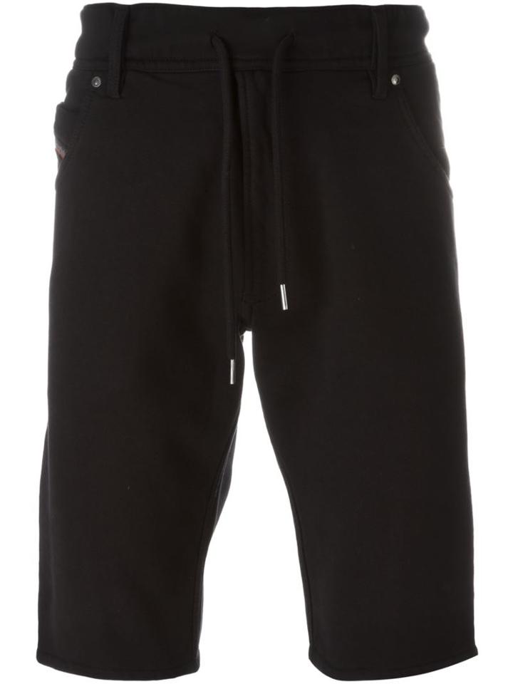 Diesel Drawstring Denim Shorts, Men's, Size: 30, Black, Cotton