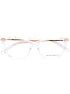 Boucheron - Rectangle Frame Glasses - Women - Acetate/metal - 52, Nude/neutrals, Acetate/metal