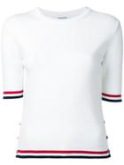 Thom Browne Striped Detail Crewneck T-shirt - White