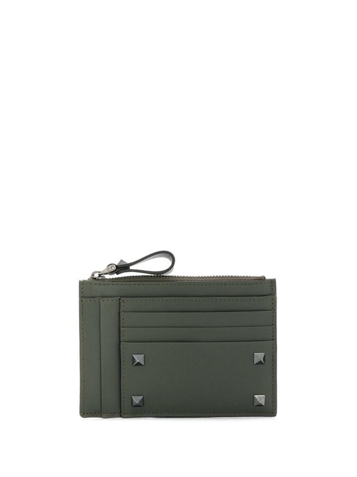 Valentino Rockstud Card Case - Green