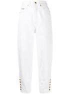 Versace Jeans Couture Cropped Mom Jeans - White