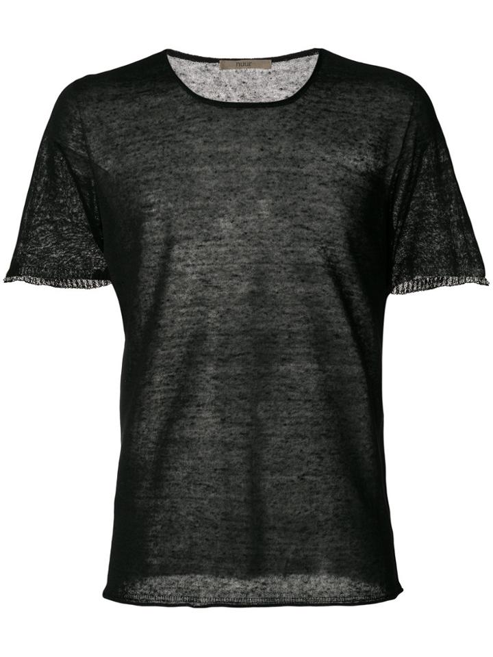 Nuur Shortsleeved Sheer T-shirt - Black