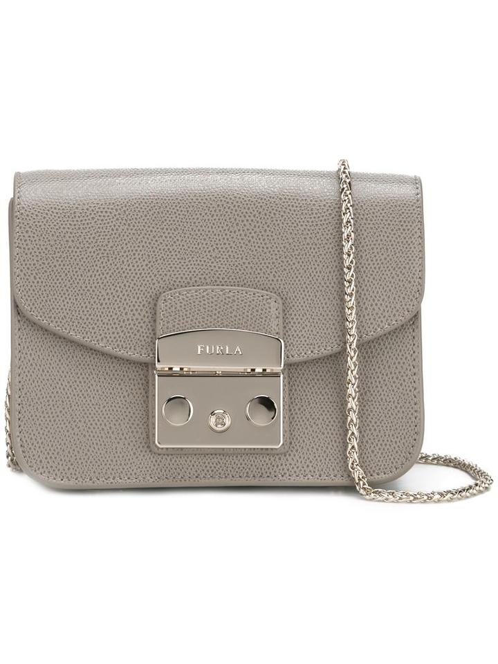 Furla 'metropolis' Crossbody Bag, Women's, Grey, Leather