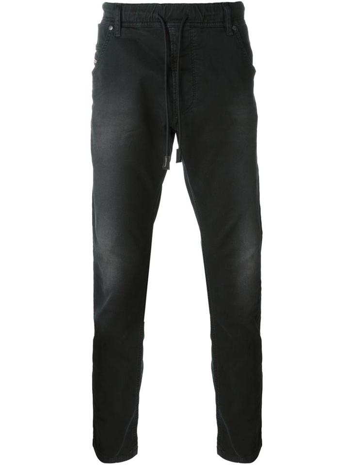 Diesel 'krooley' Jeans, Men's, Size: 34, Black, Cotton/polyester/spandex/elastane