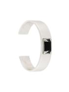 Saint Laurent Curved Bangle, Men's, Metallic