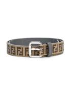 Fendi Kids Ff Monogrammed Belt, Boy's, Size: 64 Cm, Nude/neutrals