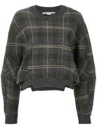 Stella Mccartney Check Long-sleeve Sweater - Grey