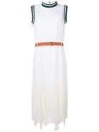 Sacai Layered Pleated Long Dress - White
