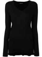 Twin-set V-neck Jumper, Women's, Size: Xs, Black, Silk/viscose/cashmere