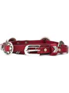 Htc Hollywood Trading Company Buckle Belt, Women's, Size: 85, Red, Leather/metal Other