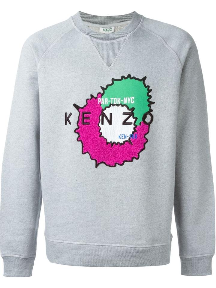 Kenzo 'splash' Sweatshirt, Men's, Size: Xl, Grey, Cotton
