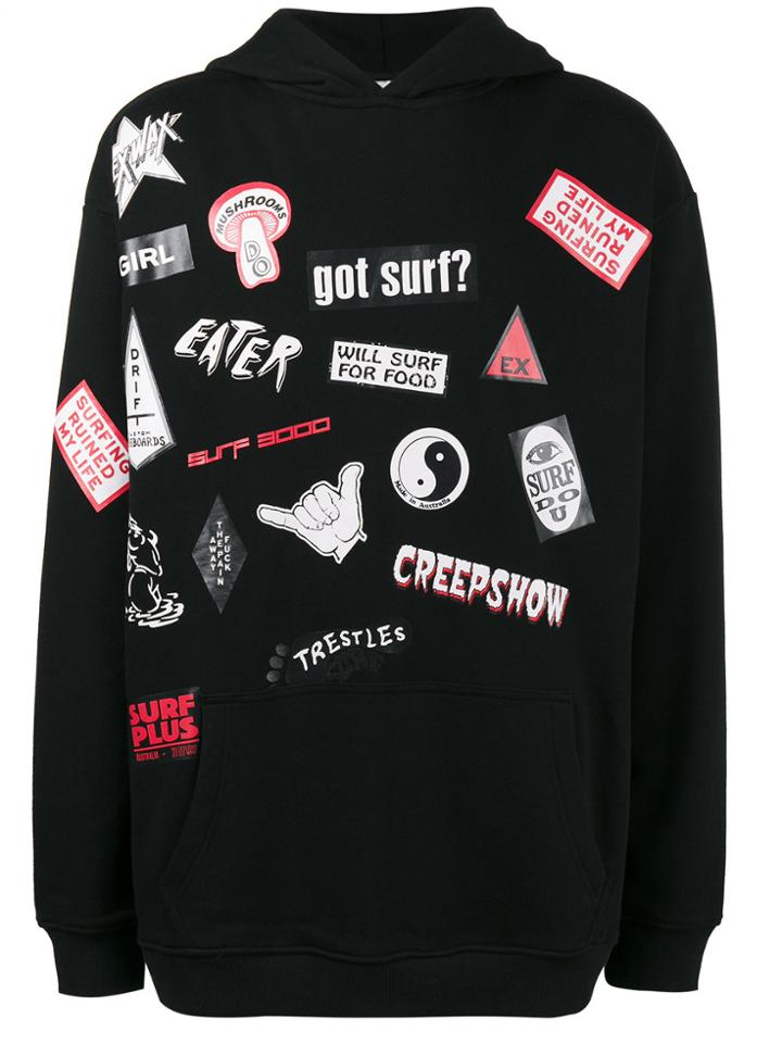 Ex Infinitas Surf Sticker Hoodie - Black