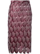 Marco De Vincenzo - Pleated Skirt - Women - Polyester/viscose - 42, Red, Polyester/viscose