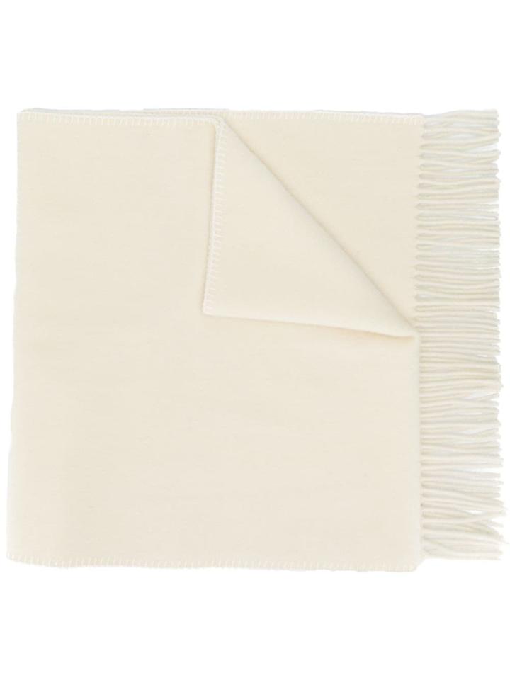 Ami Alexandre Mattiussi Ami De Coeur Patch Scarf - Neutrals