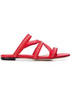 Alexander Mcqueen Strappy Flat Sandals - Red