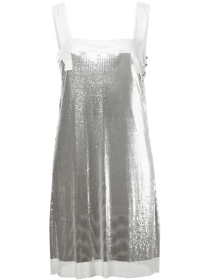 Paco Rabanne Metallic Mesh Mini Dress