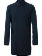 Emporio Armani Single Breasted Short Coat, Men's, Size: Small, Blue, Polyamide/spandex/elastane