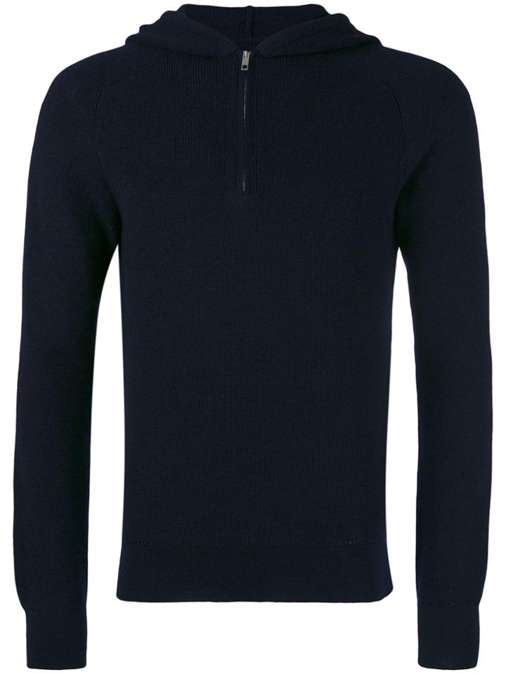 Maison Margiela Fitted Hooded Sweatshirt - Blue