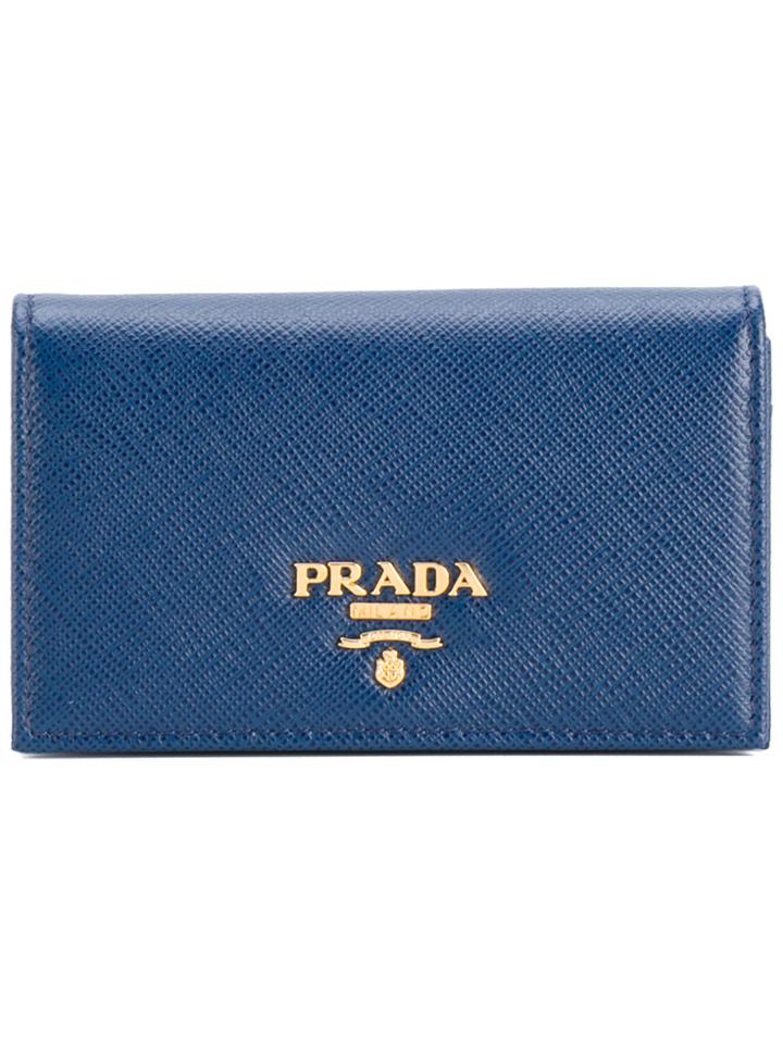 Prada Logo Plaque Purse - Blue