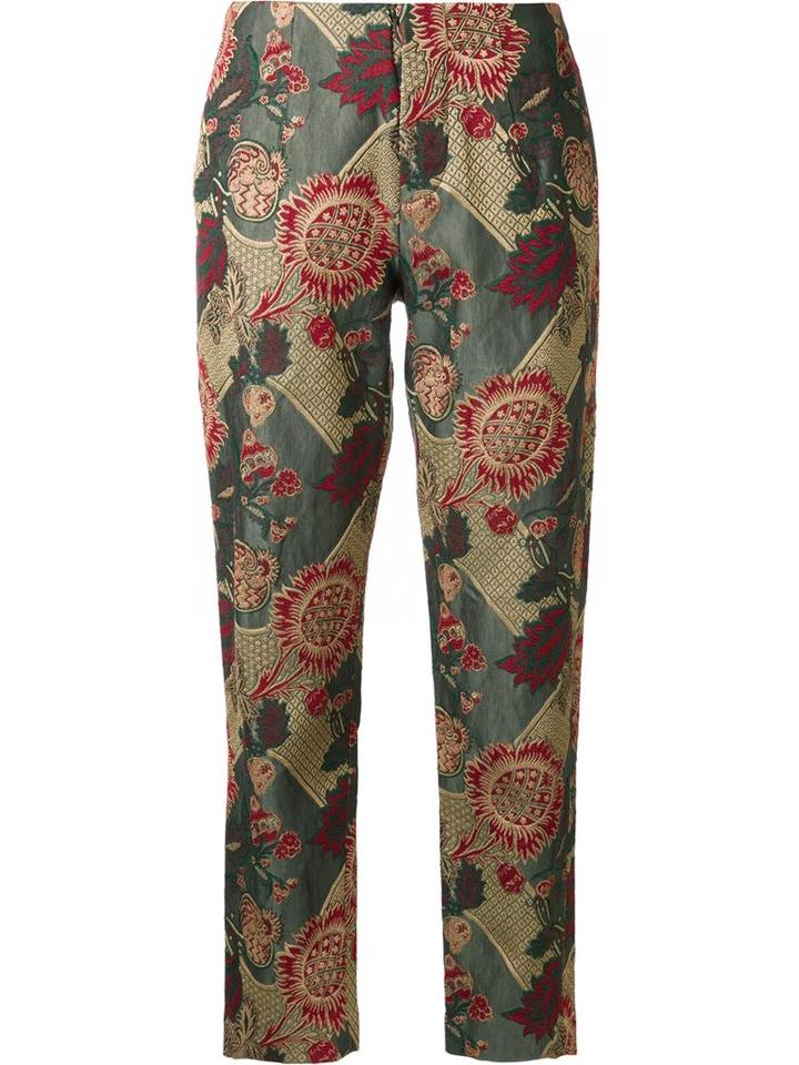 Uma Wang Abstract Print Cropped Trousers, Women's, Size: Medium, Viscose/wool/metal